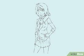 4 Ways To Draw An Anime Girl Wikihow Unhappy young couple standing with arms crossed over background of chalkboard with drawn broken heart. 4 ways to draw an anime girl wikihow