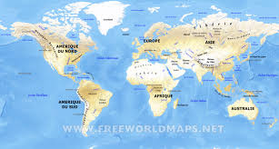 Les 5 fleuves de france sont: Carte Geographique Du Monde Carte Physique Du Monde