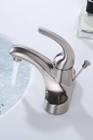 Brushed Nickel Single Handle Bathroom Faucet In 2020 Faucet Bathroom Faucets Small Bathroom Sinks