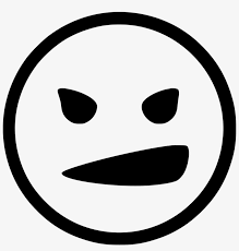He possesses a blank face. Yukle Angry Hell Devil Smile Smiley Svg Png Icon Free Straight Face Emoji Black And White 980x982 Png Download Pngkit