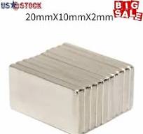 N52 20x10x2mm Neodymium Block Magnet Super Strong Rare Earth Magnets 1-50X  Lot