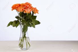 We use only the most lifelike silk flower and artificial foliage components. Orange Roses In Clear Glass Vase Stock Photo Picture And Royalty Free Image Image 53627969