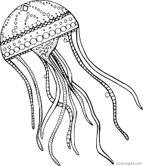 Free printable zentangle jellyfish coloring pages for adults and teens. Jellyfish Coloring Pages Coloringall