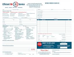 Hvac Invoice Form Sample Wilson Printing Usa