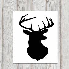 Black And White Deer Wall Art Deer Head Print Black Deer Wall Art Printable Black And White Wall Art Canvas Home Decor Stag Silhouett Deer Wall Art Printable Deer Wall Art Colorful Drawings