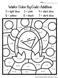 When it gets too hot to play outside, these summer printables of beaches, fish, flowers, and more will keep kids entertained. Winter Coloring Pages Color By Code First Grade By Mrs Thompson S Treasures