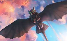 Download Wallpapers Toothless 2019 Movie Art How To Train Your Dragon 3 Besthqwallpapers Com Entrenando A Tu Dragon Como Entrenar A Tu Dragon Dibujos Kawaii De Animales