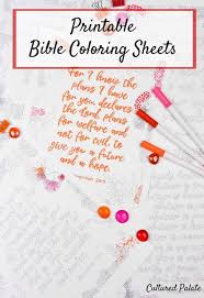 12 bible verse coloring pages instant by happyflowerprintable file type: Bible Coloring Sheets 5 Designs Cultured Palate