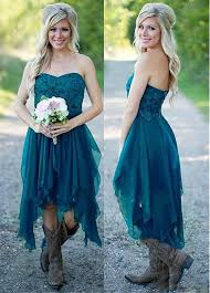 Magbridal Graceful Chiffon Sweetheart Neckline Hi Lo A Line Bridesmaid Dress In 2020 Country Bridesmaid Dresses Wedding Dresses High Low Short Bridesmaid Dresses