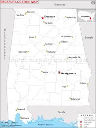Large detailed map of alabama. Where Is Decatur Alabama