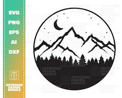 Mountain Silhouette Clipart Camping Logo Svg Camping Svg Etsy Mountain Clipart Mountain Silhouette Natural Logo