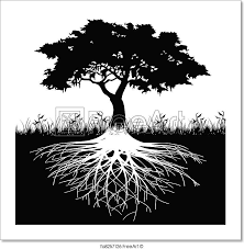 Freeart Fa8257126 Silhouette Art Roots Drawing Tree Drawing