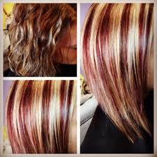 This probably means your hair has a. Blonde Hair With Red Highlights
