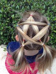 Fun Girl S Hairstyle Star Design With Ponytail Girl Hair Dos Cool Hairstyles Hair Beauty