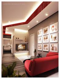 A red wall decor for living rooms is definitely a good idea if you want to bring your home to life. Living Room Stylish Living Room Living Room Design Modern False Ceiling Living Room