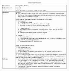 Free Preschool Lesson Plans Template Luxury 8 Kindergarten Lesson Plan Templa Curriculum Lesson Plans Kindergarten Lesson Plans Template Preschool Lesson Plans