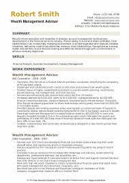 Please consult your tax or legal advisor to address your specific circumstances. Wealth Management Advisor Resume Samples Qwikresume