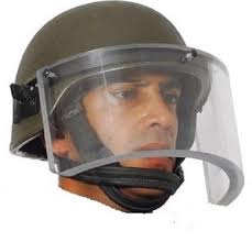 An included mounting hardware with adhesive backing allows it to easily install onto any helmet, with a flexible build that allows it to conform to any helmet shape. Helmet Face Shield Bulletproof Visor Safety Level 3a Headgear Glas Galss Idf Yaron S Buy It Now