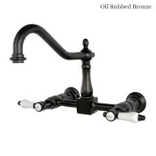 The kitchen faucets all come in different styling. Kingston Brass Wall Mount Bridge Kitchen Faucet Copper Sinks Online