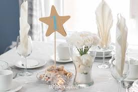 These essential pieces of shore décor hold your drinks, books, lamps and more, so it's important to choose wisely. Diy Beach Themed Wedding Table Numbers Sustain My Craft Habit