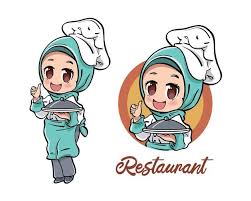 My muscle chef lets you enjoy the health benefits of meal prep without the hassle. Premium Vector Cute Female Muslim Chef Carrying A Serving Plate With Lid