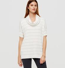 M lou & grey easy_elegance. Loft Lou Grey Striped Signature Soft Pullover Cowl Neck Sweatshirt S Mall Closeouts
