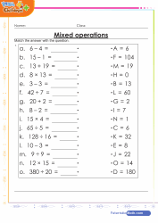 math mixed operations games quizzes and worksheets for kids