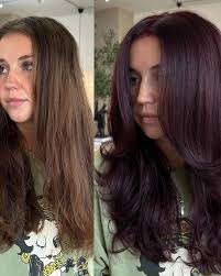 RICH CHERRY COLA BROWN 🍒 A yummy @schwarzkopfpro color transformation  Formula 5-0, 5-99, 5-88 all equal parts + 10 volume all over ROYAL. Don't  over think your reds 😉 Maintenance cut and