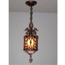 Vintage Spanish Revival Pendant W Dragon Headscei20131009006rl Vintagelights Com Pendant Fixture Spanish Revival Hanging Light Fixtures