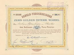 Gablonzer Turn Vereine Schuld Verschreibung Dluzni Upis Na 10 Zlatych Gablonz A N Jablonec Nad Nisou