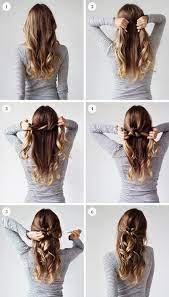 Pettinature e acconciature per capelli mossi: Acconciature Capelli Lunghi Lisci Capelli Biondi Ombre Tutorial Coda A Nodo Medium Hair Styles Medium Length Hair Styles Easy Hairstyles For Long Hair