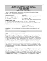 GEORGIA STATE BOARD OF VETERINARY MEDICINE Veterinary Faculty Application  Review Committee Meeting Minutes Professional Licensi