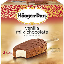 In addition to the bars, haagen daz has a wide range of ice cream mini cups available in japan that are perfect for keeping cool in the summer heat and humidity. Haagen Dazs Ice Cream Bars Vanilla Milk Chocolate Ice Cream Foodtown