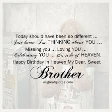 Brother Birthday In Heaven Thinking About You All Greatquotes Com Birthday In Heaven Birthday Wishes For Brother Brother Birthday Quotes