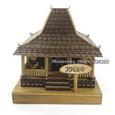 Cara membuat rumah adat kayu. Miniatur Rumah Adat Jawa Tengah Joglo Dari Bambu 12x15x10 Cm Shopee Indonesia