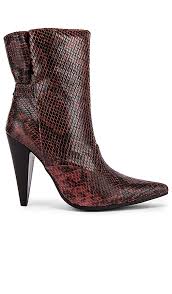 jeffrey campbell spliced boot in brown in pink black snake