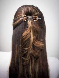 Simple And Stylish Half Up Half Down Look Using A Lillarose Clip Formal Hair Styling Tools Spa Salon Hair