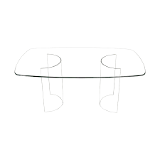 82 Off Raymour Flanigan Raymour Flanigan Beveled Tempered Glass Dining Table Tables In 2020 Glass Dining Table Tempered Glass Dining Table