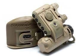 Surefire Hl1 D Tactical Helmet Light With 3 X Yellow Green 2 X Infrared And 1 X Infrared Iff Leds 19 2 Lumens Includes 1 X Cr123a Desert Tan Hl1 D Tn