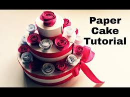 To make a birthday card, fold a piece of colorful construction paper into quarters. Paper Cake Tutorial How To Make Birthday Cake Youtube