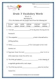 Prepared by teachers of the best cbse schools in india. Grade 3 Vocabulary Worksheets Week 6 Lets Share Knowledge