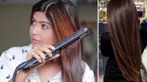 How to Straighten Your Hair with a Hair Straightener / Flat Iron (Hindi) -  YouTube