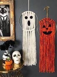 We think it's easy to follow and the result is. How To Make A Macrame Halloween Wall Hanging Halloween Wall Decor Halloween Diy Cheap Halloween Diy