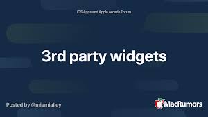 They were quickly removed fro the app store! 3rd Party Widgets Macrumors Forums