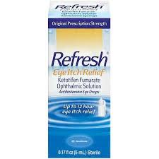Refresh Antihistamine Eye Drops Eye Itch Relief 0 17 Fl Oz Itch Relief Eye Drops Itch