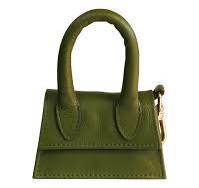 Sac à Crottes en Cuir Véritable Kaki - Style Grand Créateur