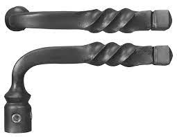 A slim and unique twisted design cupboard pull handle in beautiful unfinished oak, from hafele's urban range door pull handles view all. Vintage Hardware Lighting Gothic Or Art And Crafts Twisted Iron Lever Handle Zlw 341