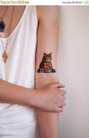 Cat Lady Temporary Tattoo Cat Temporary Tattoo Cat Lady Tattoo Cat Lady Gift Idea Cat Gift Idea Cat Accessoire Cat Jewelry Boho Temporary Tattoos Tattoos Tattoo Designs