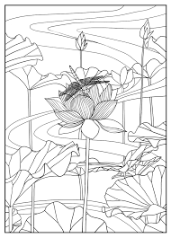 There is no doubt that coloring is one of the best ways to make kids engage in creative activities. Lotus By Mizu Flowers Adult Coloring Pages