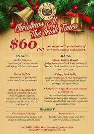 Breeze through christmas day and enjoy everyone singing your praises with my vegan christmas dinner menu! Christmas Lunch Dinner Picture Of The Irish Times Pub Melbourne Tripadvisor